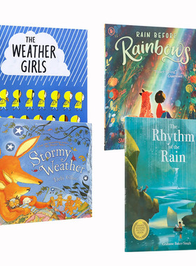 英文原版The Weather Girls/Rain Before Rainbows/Stormy Weather/The Rhythm of the Rain 儿童认知天气雨天彩虹平装绘本系列4册