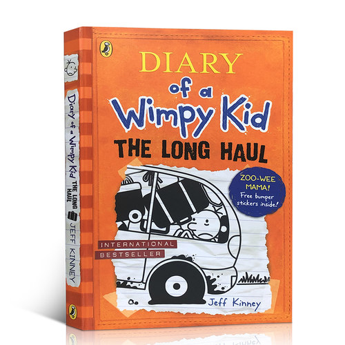 送音频英文原版Diary of a Wimpy Kid 9小屁孩日记系列The long haul儿童英语故事童书小学生漫画课外读物Jeff Kinney杰夫金尼