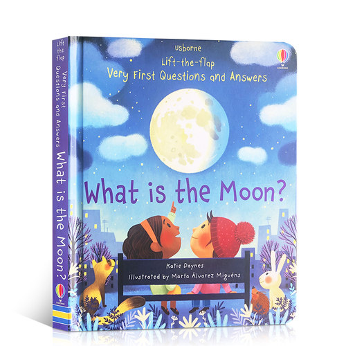 英文原版绘本What is the Moon? Usborne 尤斯伯恩 月亮是什么科普认知翻翻书 幼儿英文启蒙认知单词故事精装 3-6岁英文原文书籍