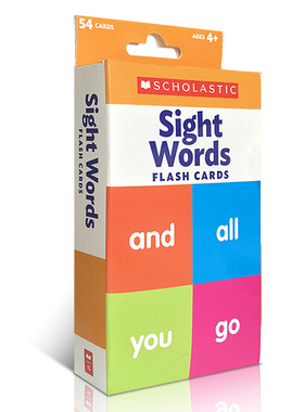 英文原版 Flash Cards: Sight Words 视觉词 富有色彩的双面闪卡 亲子互动英语单词卡片让学习变得有趣提高儿童的认知度 4-8岁