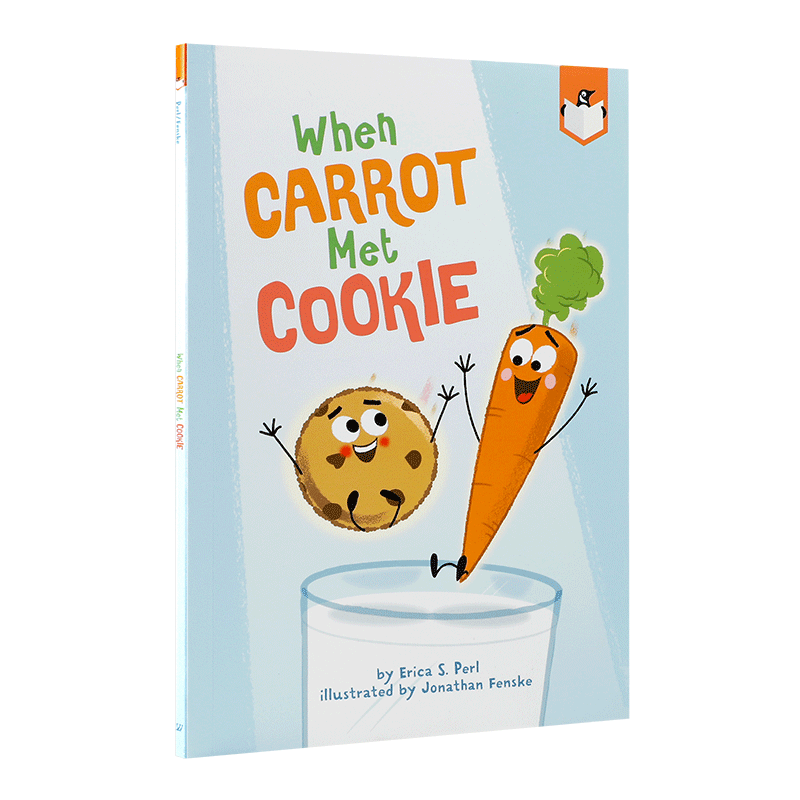 英文原版绘本When Carrot Met Cookie当胡萝卜遇到曲奇 3-5岁低幼儿童英语启蒙认知绘本亲子互动共读早教书 友谊探索 成长阅读