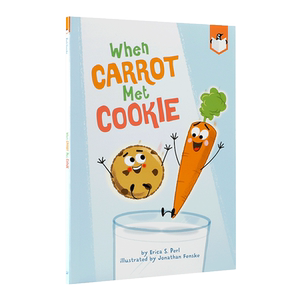 英文原版绘本When Carrot Met Cookie当胡萝卜遇到曲奇 3-5岁低幼儿童英语启蒙认知绘本亲子互动共读早教书 友谊探索 成长阅读