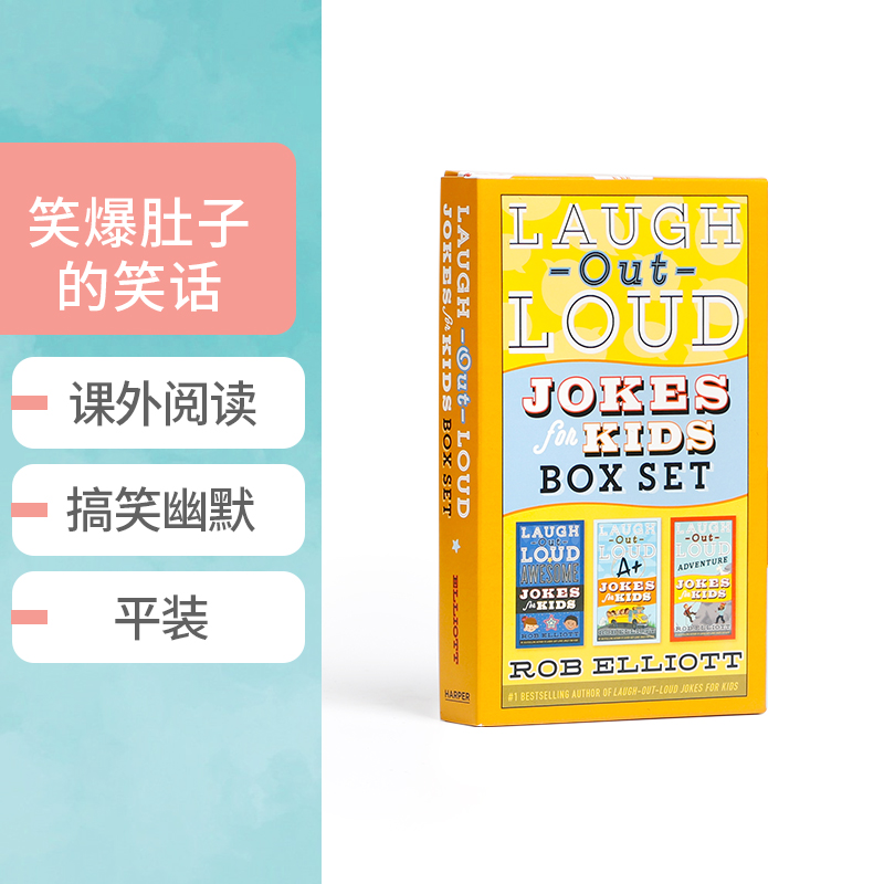 英文原版 Laugh-Out-Loud Jokes for Kids 3-Book Box Set笑爆肚子的笑话3册盒装幽默笑话平装绘本