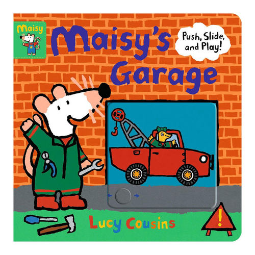 预售英文原版 Maisy's Garage: Push, Slide, and Play! 小鼠波波的车库 幼儿儿童启蒙认知绘本纸板抽拉机关书 基础概念认知 2-6岁