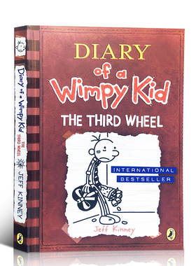 【送音频】英文原版Diary of a Wimpy Kid #7 The Third Wheel小屁孩日记系列第七本Jeff Kinney儿童漫画励志课外英语读物7-10岁