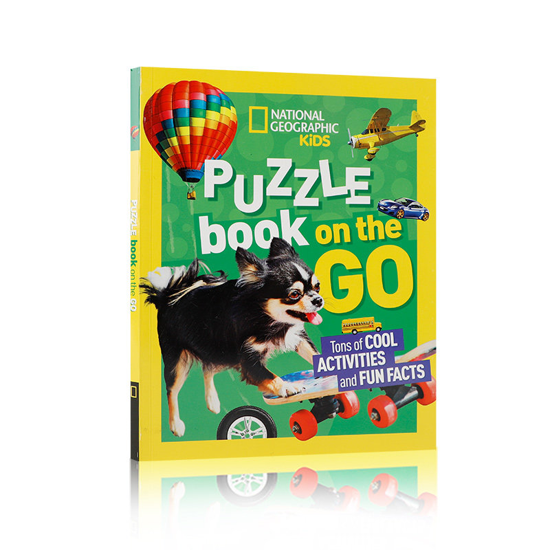 National Geographic Kids Puzzle Book: On the Go国家地理儿童益智书系列之旅途中 英文原版拼图书，亲子早教英语玩具书启蒙认知