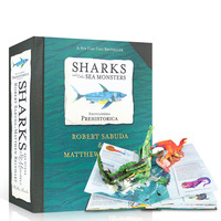 立体史前百科鲨鱼和海怪英文原版Encyclopedia Prehistorica Sharks and Other Sea Monsters立体折叠书 儿童启蒙精装图画绘本