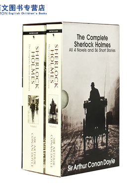 福尔摩斯探案集全集英文原版2册全套Sherlock Holmes侦探小说悬疑推理卷福夏洛克柯南道尔经典名著畅销书籍柯南道尔原著