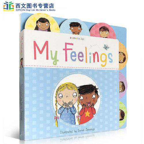 英文原版绘本My Feelings 我的感受儿童情绪大开本翻翻纸板书 0-6岁儿童英语启蒙认知类词汇积累学习亲子互动早教图画书正版书