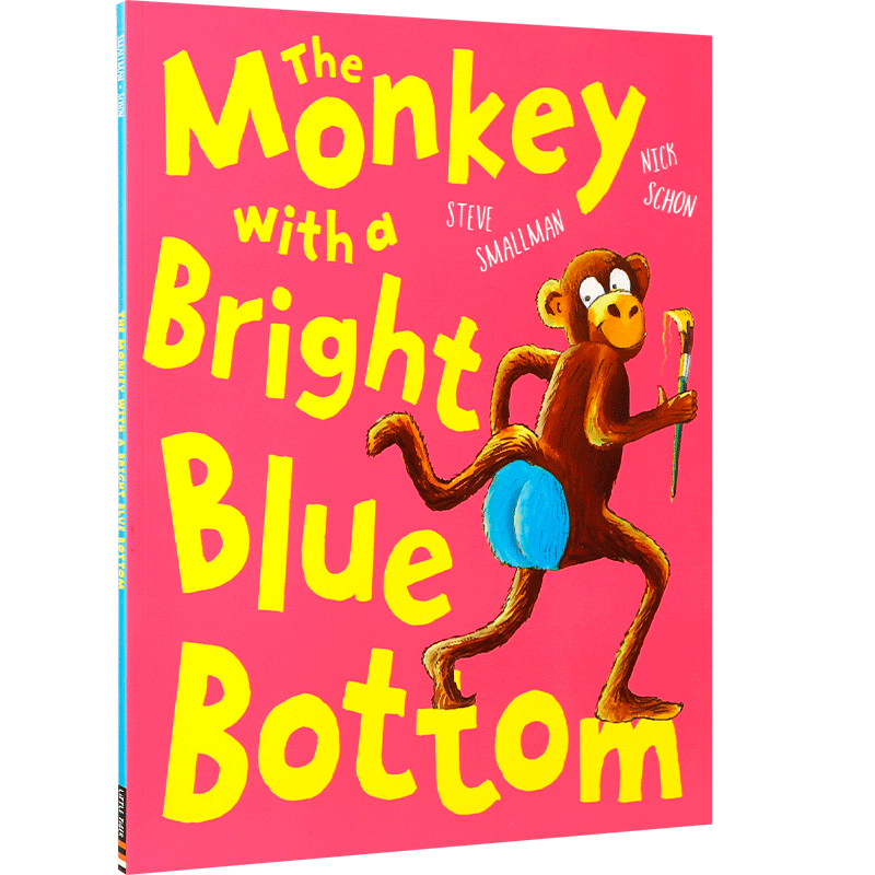 英文原版 The Monkey with a Bright Blue Bottom 蓝色屁股的猴子  4-8岁儿童宝宝英语启蒙幽默搞笑故事书绘本平装