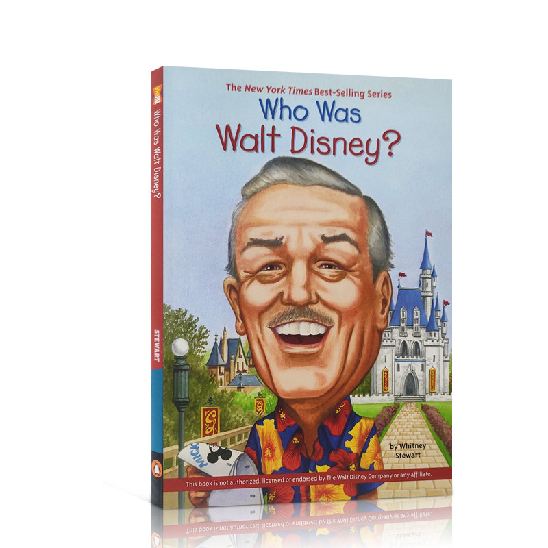 预售英文原版谁是华特迪士尼Who Was Walt Disney? who was/is系列企鹅世界名人传记中小学生英语课外阅读读物平装童书正版进口书