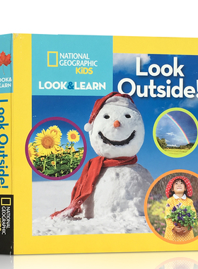 英文原版绘本 Look and Learn: Look Outside! 国家地理少儿版系列 启蒙 分级阅读读物全彩版 儿童阅读百科全书 童书