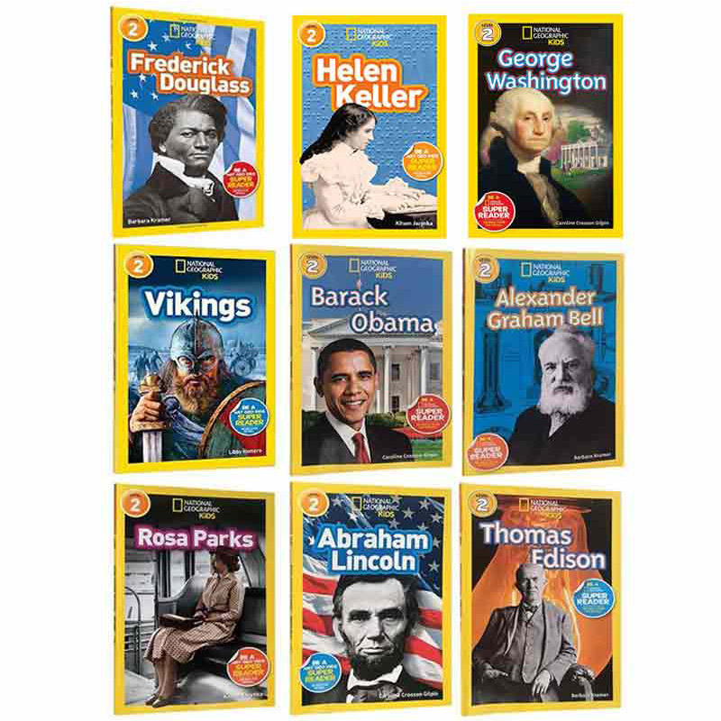进口英文原版绘本 美国国家地理 National Geographic KIDS Readers 2阶9本 儿童百科图书 4-5-6-8-9岁学习英语课外扩展书籍