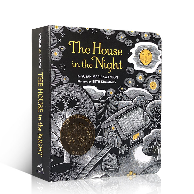 凯迪克金奖英文原版the house in the night夜色下的小屋儿童启蒙阅读纸板书 撕不烂精装绘本 亲子睡前英语读物故事图画书