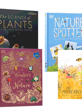 英文原版绘本进口The Wonders of Nature/ DK Nature Spotter / Inside Their Secret World/The Honeybee大自然动植物研究系列4本
