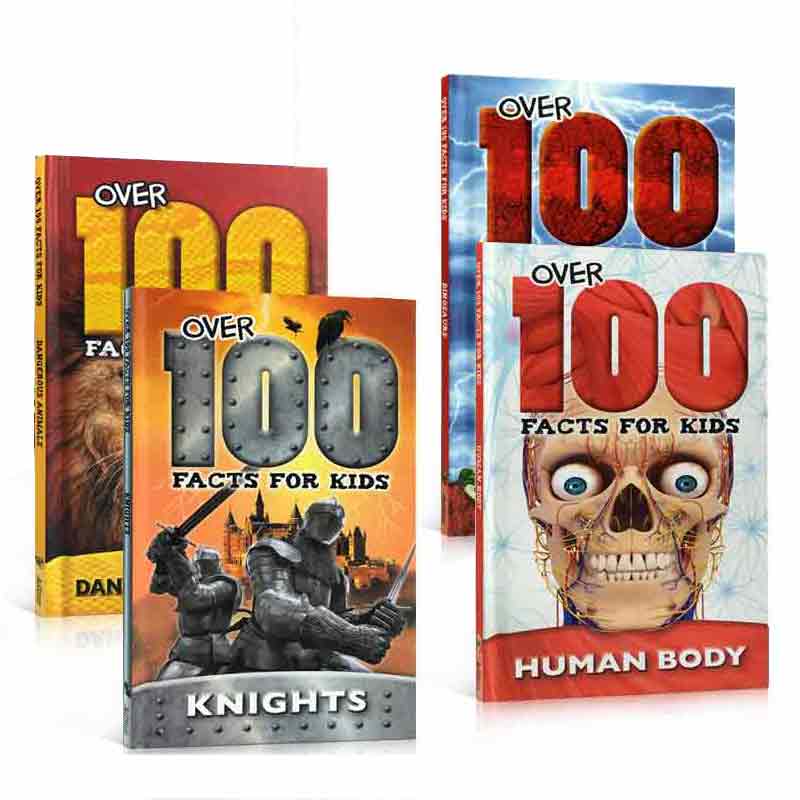 英文原版 Over 100 Facts for Kids human body人体,space太空,Dinosaurs恐龙,animals动物4册 青少年科普孩子应该知道的100个事实