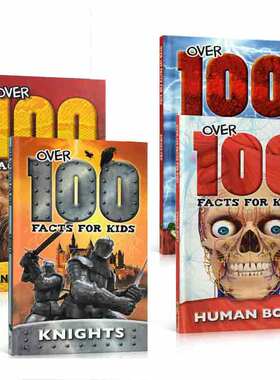 英文原版 Over 100 Facts for Kids human body人体,space太空,Dinosaurs恐龙,animals动物4册 青少年科普孩子应该知道的100个事实