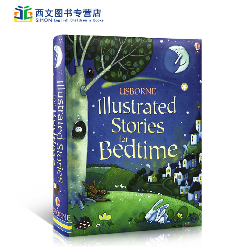 Usborne 原版英文 Illustrated stories for bedtime 睡前故事 尤斯伯恩图书 插图故事书 精装儿童英语故事书 睡前故事儿童图画书