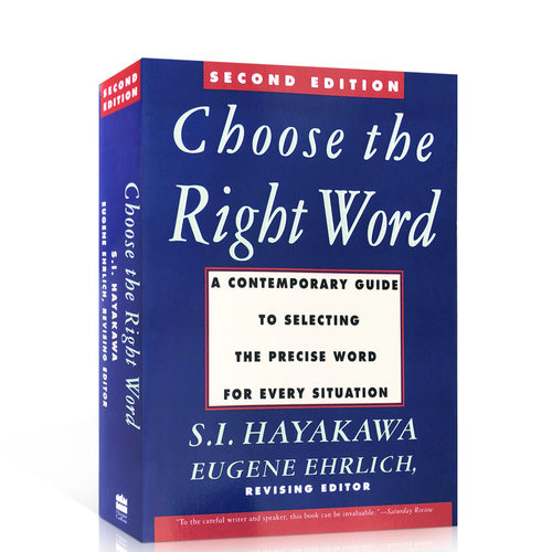 英文原版进口Choose the Right Word: Second Edition选择正确的词灰犀牛格雷英语常用同义词近义词辨析词典S.I. Hayakawa正版