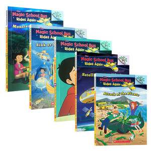 英文原版 学乐大树系列之神奇校车再出发THE MAGIC SCHOOL BUS RIDES AGAIN 1-5册 儿童课后阅读初级章节故事桥梁书 美国小学读物