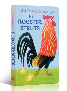 【送音频】英文原版绘本纸板书我是一只兔子系列Richard Scarry's the Rooster Struts童书I am a bunny斯凯瑞金色童书
