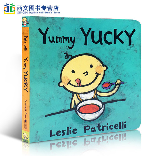 预售【送音频】一根毛小脏孩小毛孩系列英文原版 Yummy Yucky学习吃东西名家Leslie Patricelli幼儿启蒙纸板书绘本培养宝宝的行为