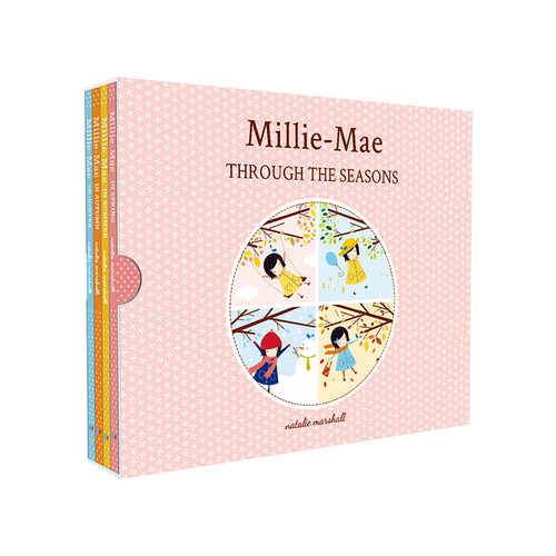 可点读英文原版millie-mae through the seasons米丽梅的春夏秋冬低幼儿童英语启蒙四季节认知图画书绘本触摸书撕不烂纸板书