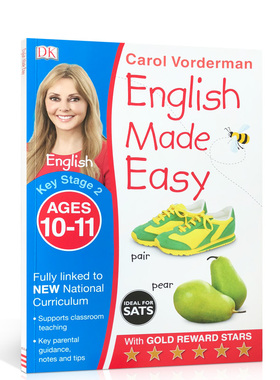 英文原版 DK English Made Easy Ages 10–11 Key Stage 2 Carol Vorderman 儿童启蒙学习用书国外英语课外教材