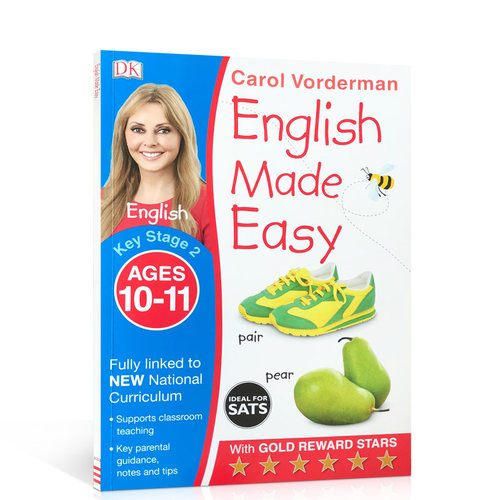 英文原版 DK English Made Easy Ages 10–11 Key Stage 2 Carol Vorderman 儿童启蒙学习用书国外英语课外教材