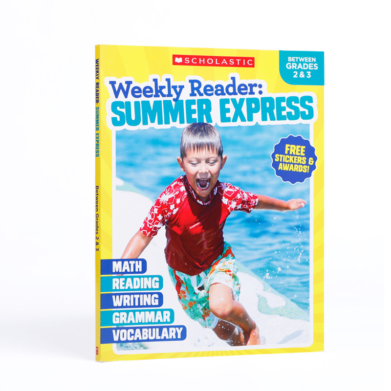 英文原版Weekly Reader: Summer Express Between Grades 2每周阅读:夏季快报Scholastic学乐儿童学生英语课外阅读辅导练习工具书