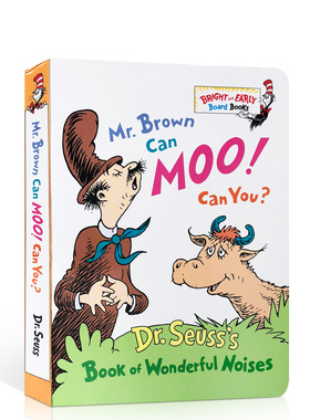 送音频英文原版低幼适龄版Mr. Brown Can Moo! Can You?布朗先生可以嚒嚒叫! 你行么Dr.Seuss's Book of Wonderful Noises