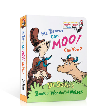 送音频英文原版低幼适龄版Mr. Brown Can Moo! Can You?布朗先生可以嚒嚒叫! 你行么Dr.Seuss's Book of Wonderful Noises