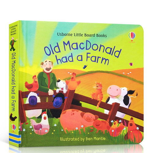 Usborne出品 Old MacDonald Had a Farm 麦克唐纳爷爷的农场纸板书 英文原版 儿童经典童谣故事 启蒙绘本Little Board Books系列