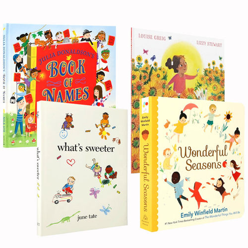 英文原版心灵美育绘本 系列4本What's Sweeter/Wonderful Seasons 纸板 4-8岁儿童宝宝启蒙温暖治愈生活体验精装纸板书
