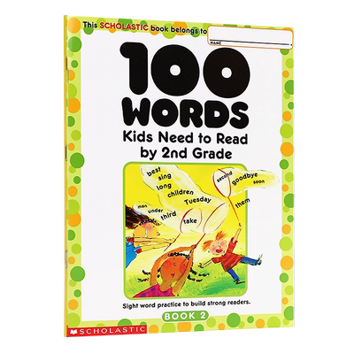 英文原版 美国小学2年级需要掌握100个单词汇 100 Words Kids Need To Read By 2nd Grade sight word练习册进口书籍