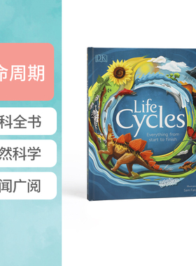 英文原版进口Life Cycles生命周期 DK出版探索生命环境的变迁精装绘本儿童自然科学知识科普百科认知启蒙全彩插图精选正版书7-12岁