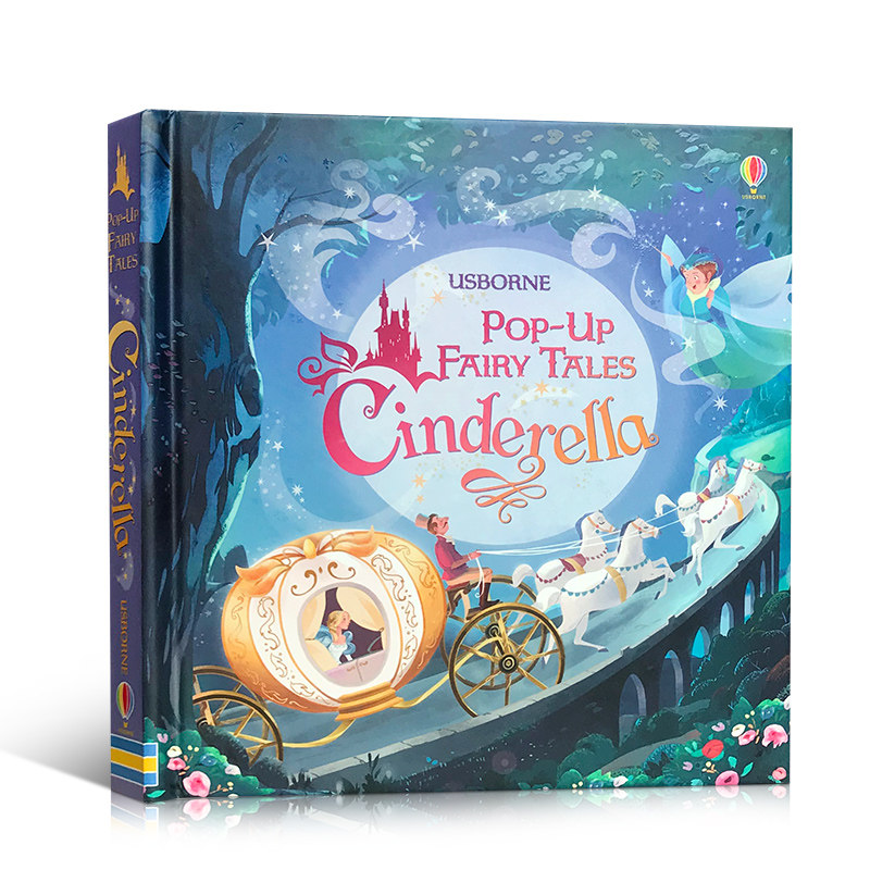 灰姑娘立体书英文原版 Usborne Pop-up fairy tales Cinderella 偷偷看里面 经典童话故事绘本 翻翻书洞洞书绘本启蒙早教书