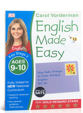 英文原版 DK English Made Easy Ages 9–10 Key Stage 2 Carol Vorderman 儿童启蒙学习用书国外英语课外教材
