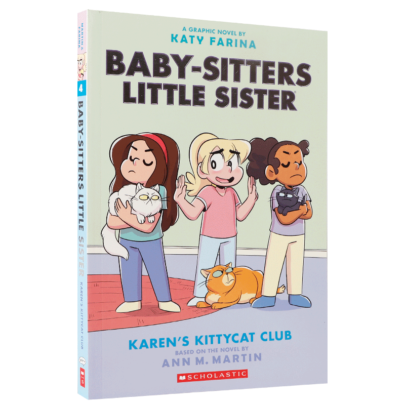 原版育婴师小妹图文Baby-sitters Little Sister Graphic #4 Karen's Kittycat Club凯伦的小猫俱乐部 儿童英语桥梁章节漫画书