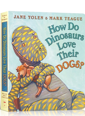 英文原版绘本 How Do Dinosaurs Love Their Dogs恐龙怎样爱护他的小狗们 家有恐龙系列 儿童英语启蒙纸板图画书 Scholastic学乐