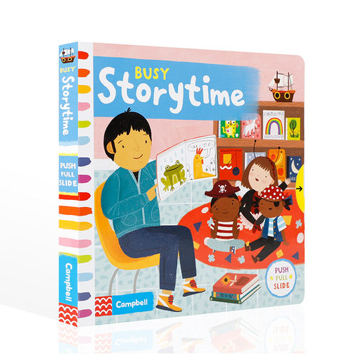 英文原版busy book系列Storytime忙碌的故事时间宝宝启蒙认知手指机关推拉书绘本好习惯养成Fire Station/zoo/supermarket机场Park