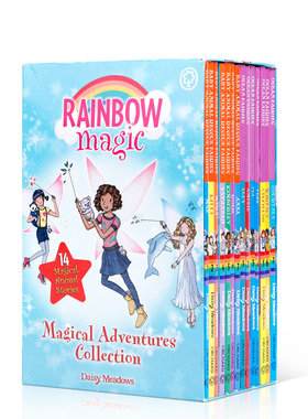 英文原版 Rainbow Magic 彩虹魔法仙子系列14册盒装桥梁章节书小说中小学课外阅读读物10岁+英语辅导趣味故事绘本 正版进口