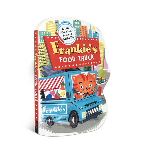 弗兰基的食物货车 Frankie's Food Truck 英文原版纸板书撕不烂 低幼儿童启蒙认知绘本亲子互动阅读书籍异型书 3-6岁硬纸板书