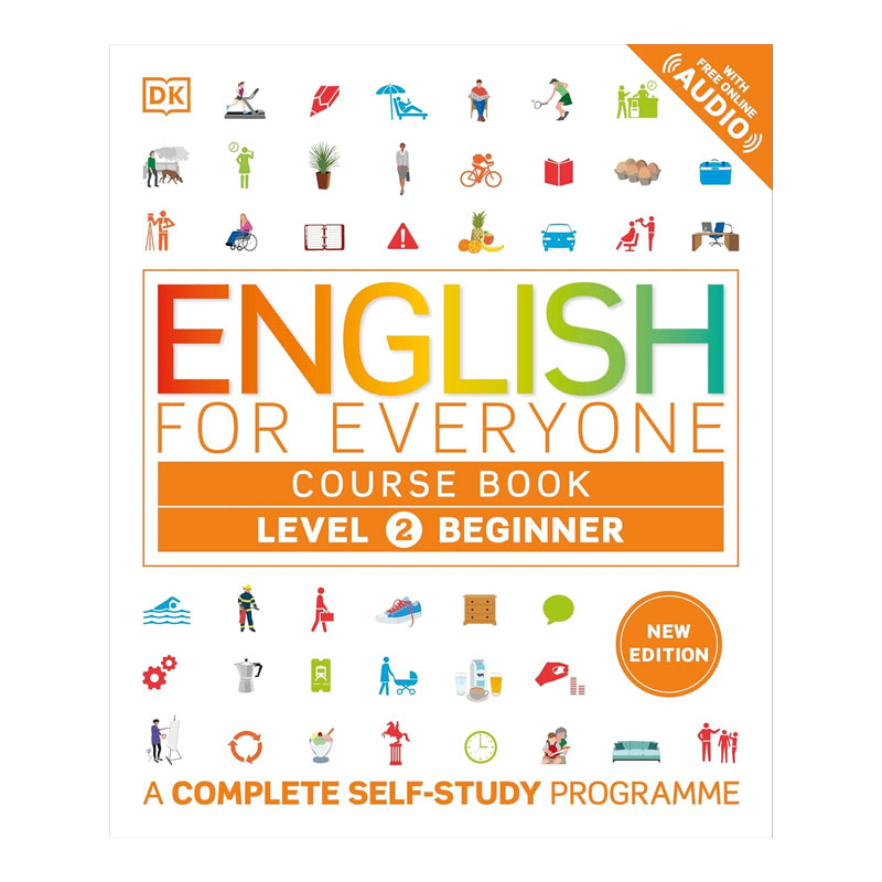 英文原版新版English for Everyone Course Book Level 2 Beginner DK人人学英语2级初学者课本学习者必备自学教材托福雅思
