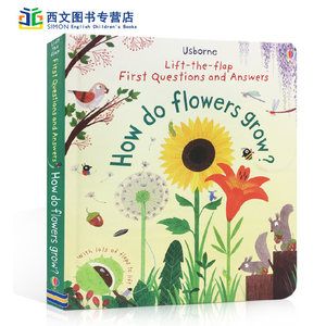 英文原版Questions and Answers How do Flowers grow?花朵怎样生长亲子互动阅读科普百科读物 Usborne翻翻书