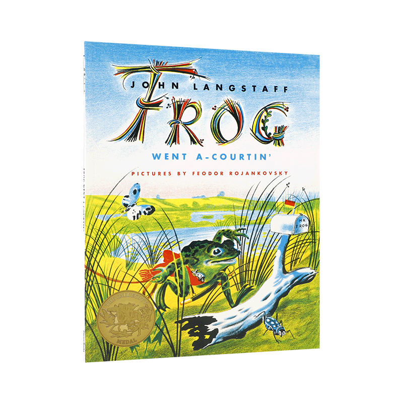 英文原版 Frog Went A-Courtin' 1956凯迪克金奖 青蛙先生求婚记 改编自苏格兰经典民谣 4-8岁儿童宝宝启蒙益智精美绘本