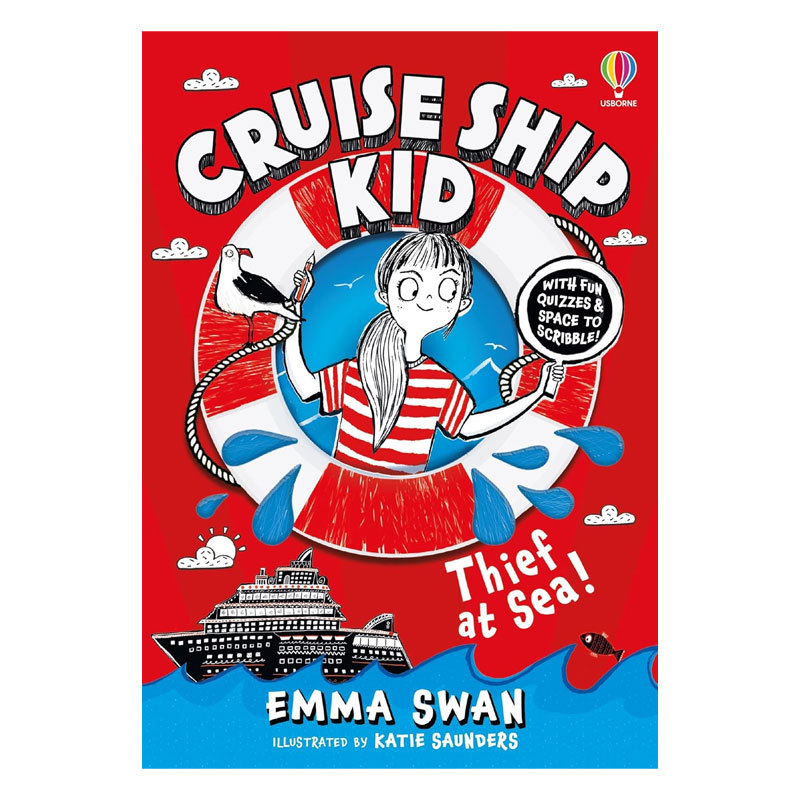 预售英文原版 Cruise Ship Kid: Thief At Sea!邮轮少年：海上小偷搞笑侦探冒险日记形式 涂鸦插图 友谊破案平装桥梁/章节书8-12岁