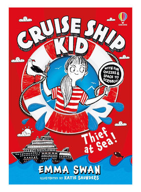 预售英文原版 Cruise Ship Kid: Thief At Sea!邮轮少年：海上小偷搞笑侦探冒险日记形式 涂鸦插图 友谊破案平装桥梁/章节书8-12岁