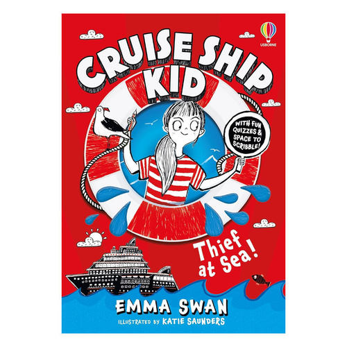预售英文原版 Cruise Ship Kid: Thief At Sea!邮轮少年：海上小偷搞笑侦探冒险日记形式 涂鸦插图 友谊破案平装桥梁/章节书8-12岁