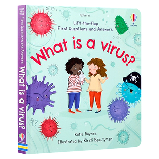 Usborne英文原版 What is a Virus?什么是病毒?尤斯伯恩问答系列低幼宝宝卫生行为习惯引导翻翻书生命科学幼儿健康知识科普